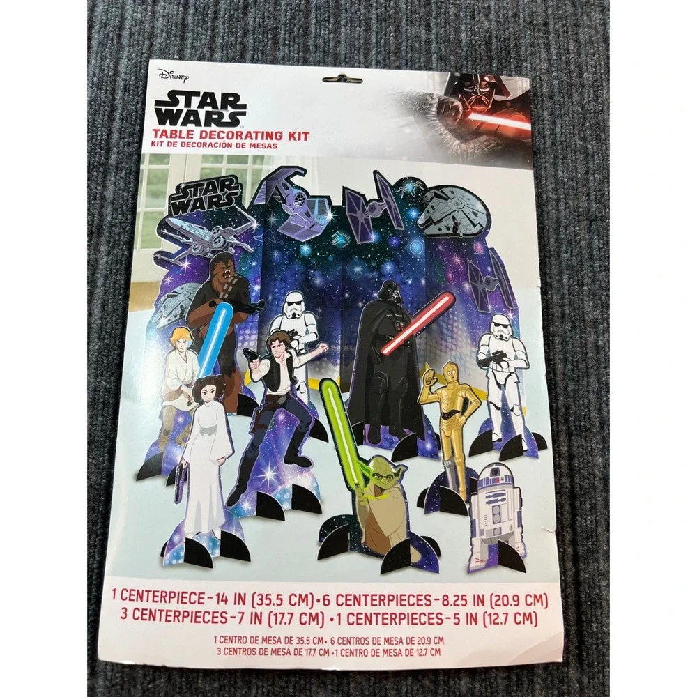 STAR WARS Table Decorating Kit Kids Birthday‎ Party Blue Galaxy of Adventures
